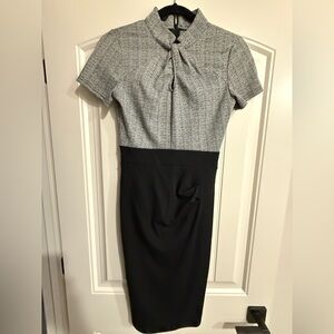 Elegant Black and Gray Women's Dress